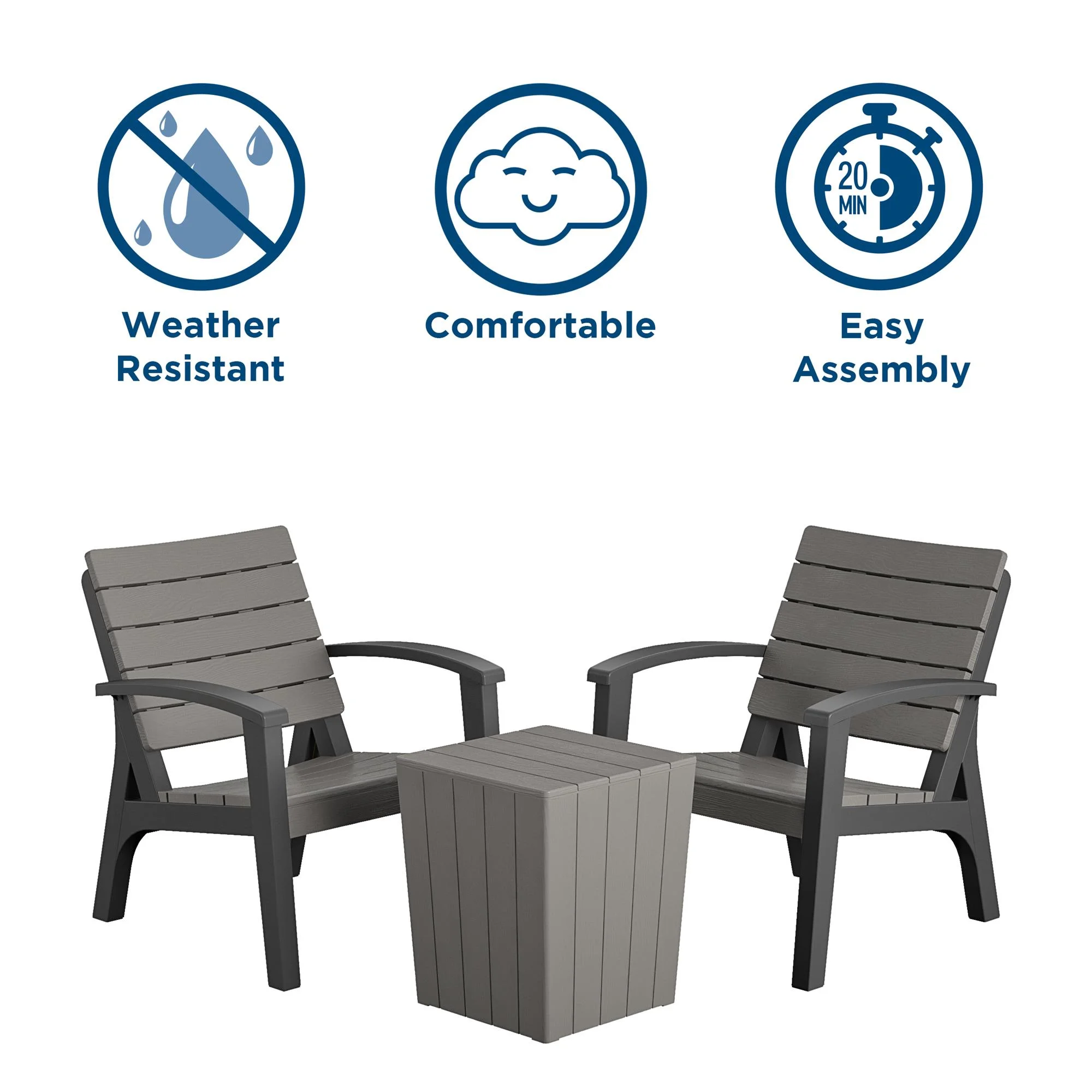 COSCO 3 Piece Resin Chat Set - Image 3