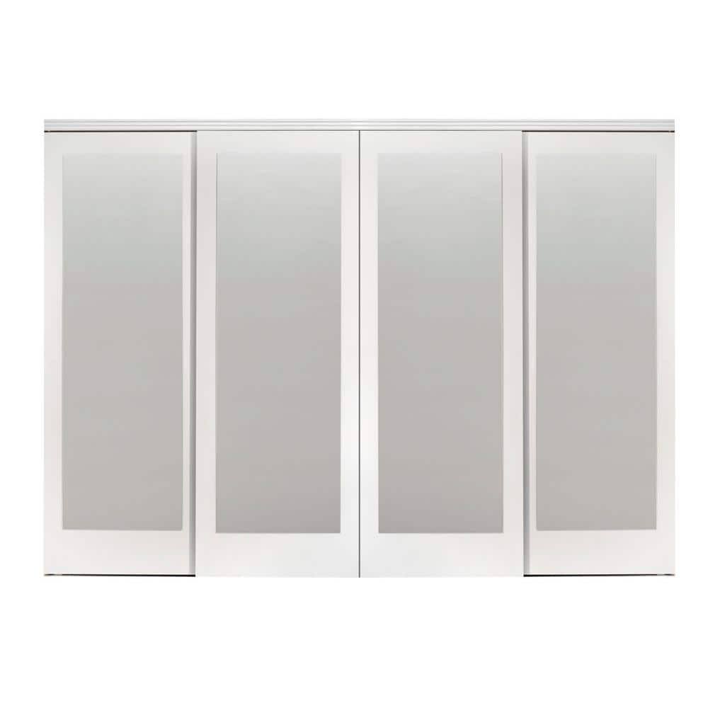 144 in. x 96 in. Mir-Mel White Mirror Solid Core MDF Interior Closet S(White/144 in X 96 in)