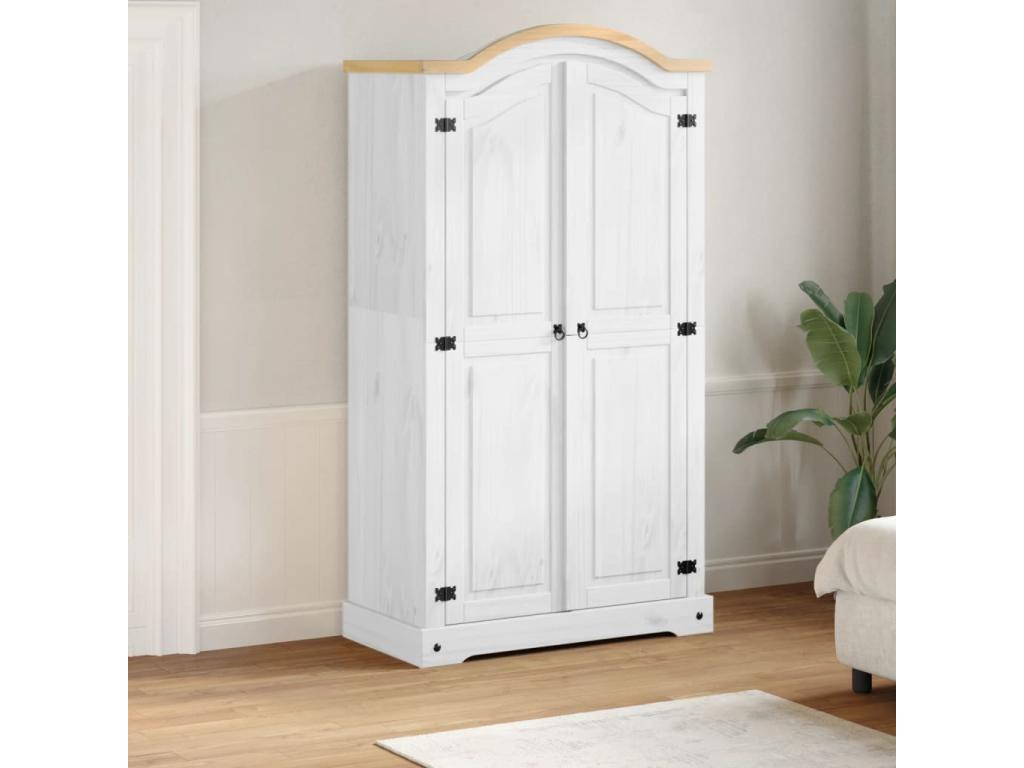 Armario Corona madera maciza de pino blanco 102x52x186 cm
