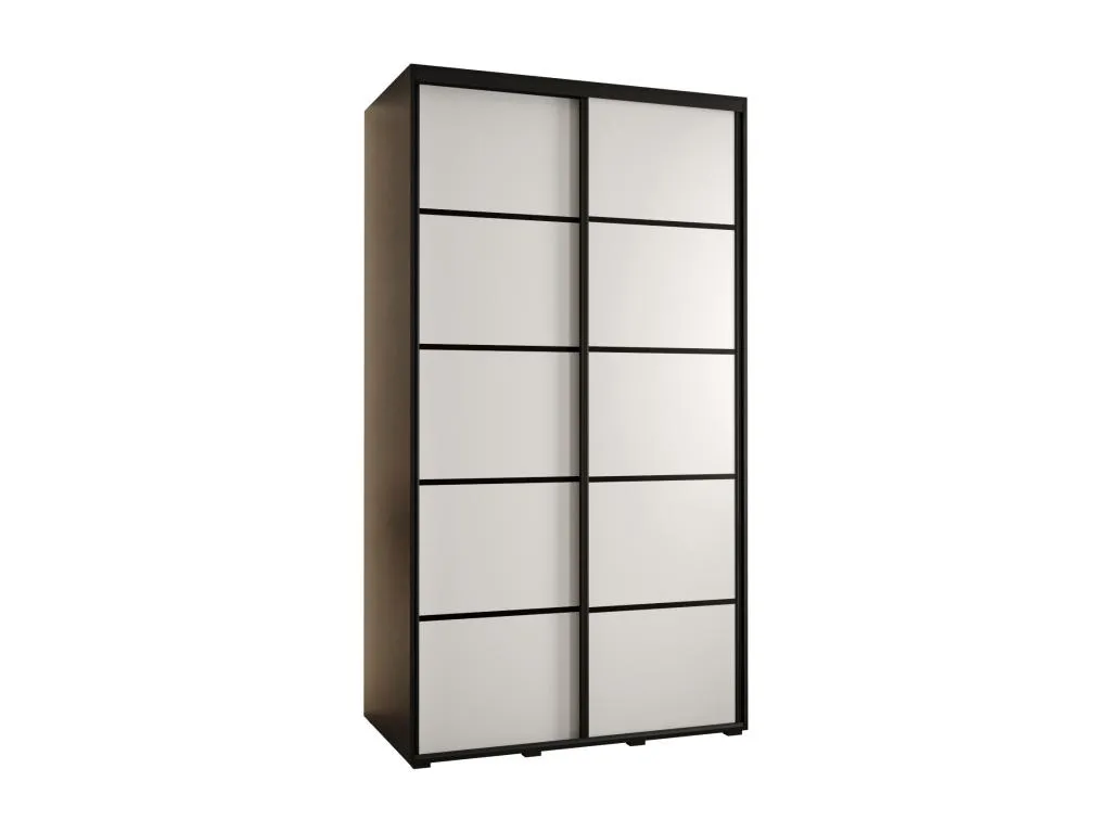 ARMARIO Lluesmamuebles 4 DE PUERTAS CORREDERAS 235.2/130/60 2 puertas (Negro/Blanco/Negro)