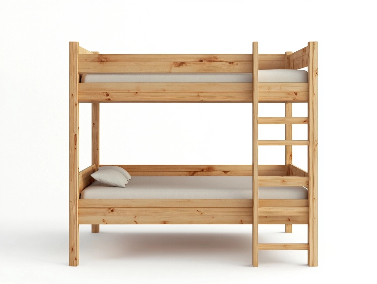 Litera de madera natural para dormitorio juvenil estilo escandinavo 200x100 cm resistente y funcional TC1242289