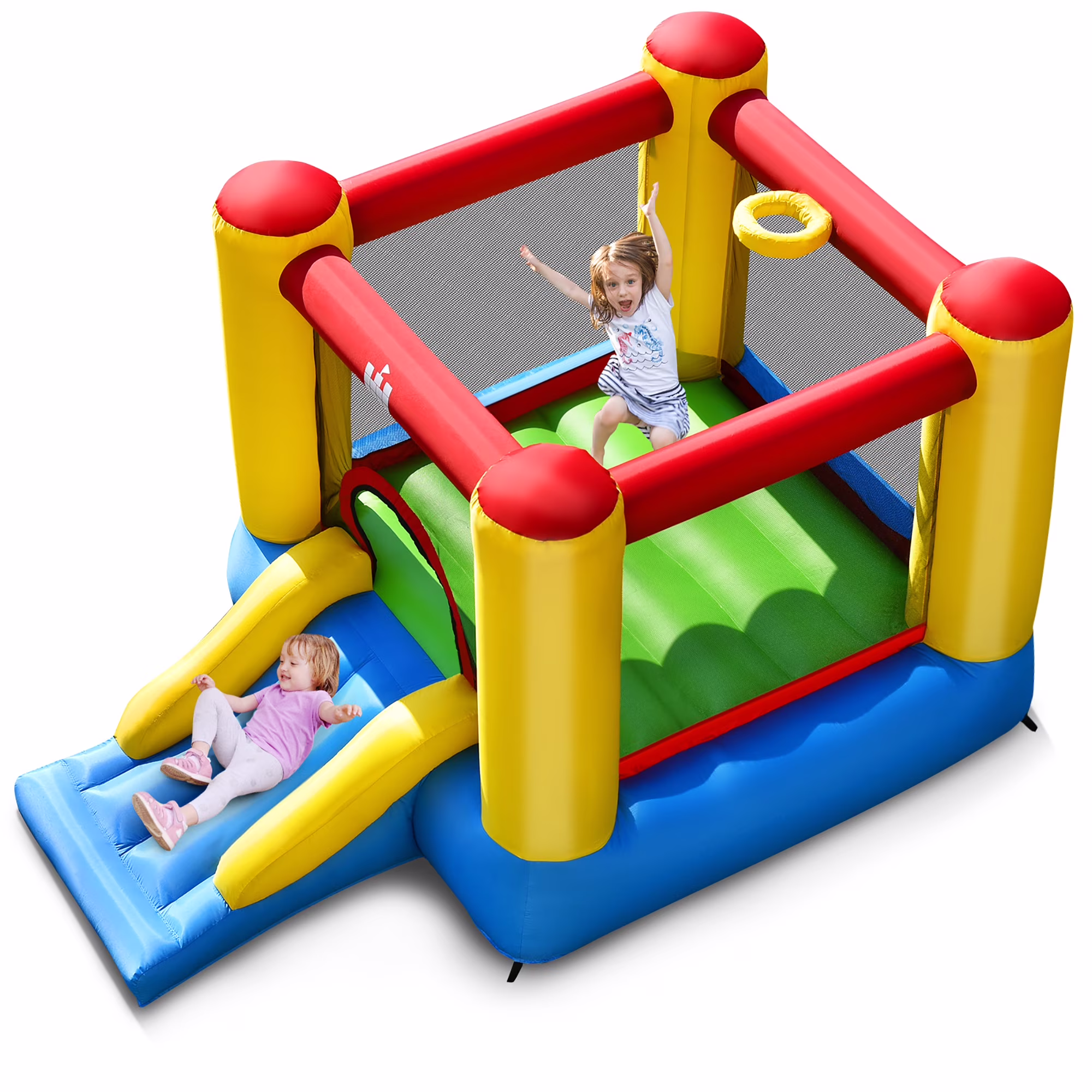 Costway Inflatable Bouncer Kids Bounce House Jumping Castle Slide with 480W Blower - Image 3
