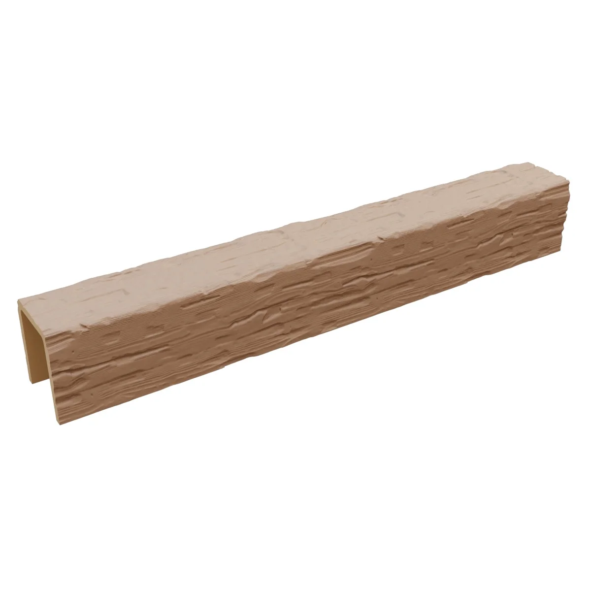 Ekena Millwork 3 1/2"W x 3 1/2"H x 120"L 3-Sided (U-Beam) Salvaged Timber HeritageTimber Faux Wood Ceiling Beam, Kona Brown - Image 19