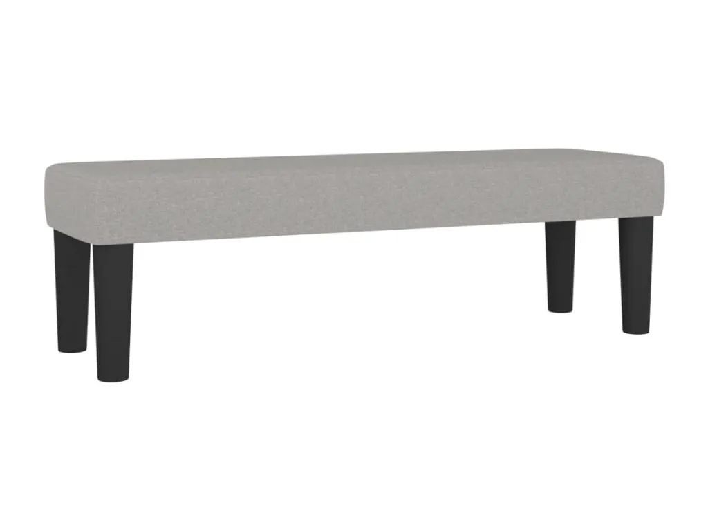 Banco gris claro 100x30x30 cm en tela resistente hbc3614490