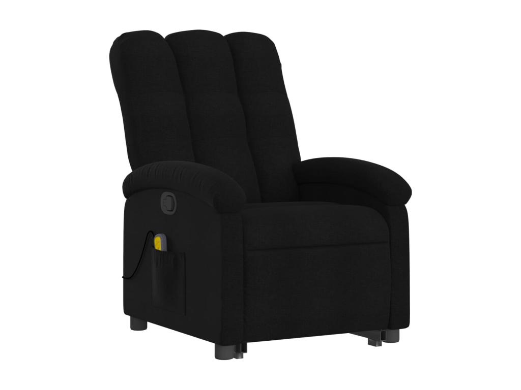 Sillón reclinable de masaje elevable tela negro