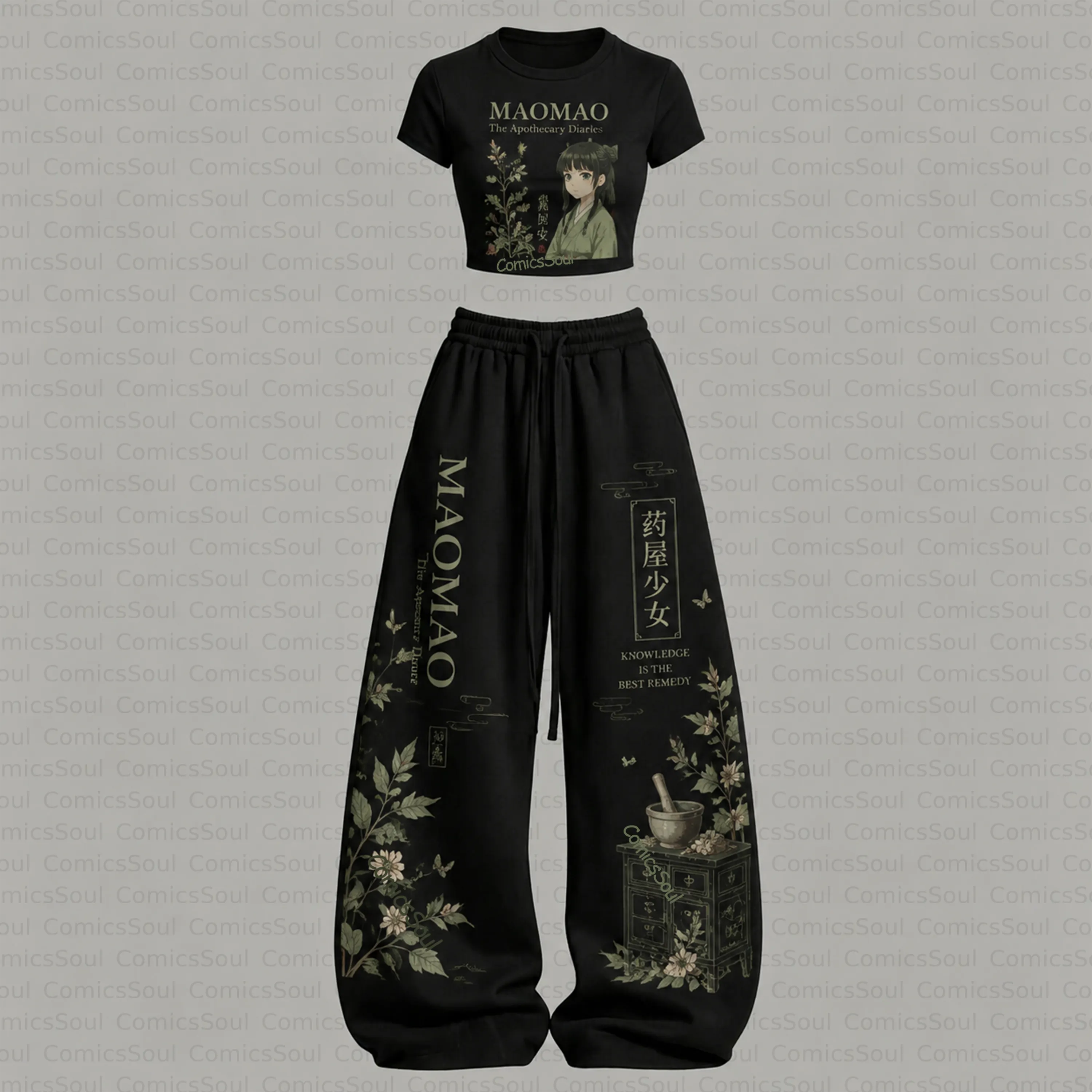 The Apothecary Diaries T-Shirt & Elasticated Trousers Two-Piece Set TeeThreads Sustain the Scene with Custom Apparel