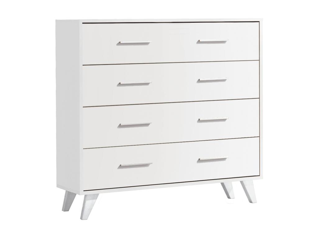 Comoda 4 Cajones 80X90X35 Blanco
