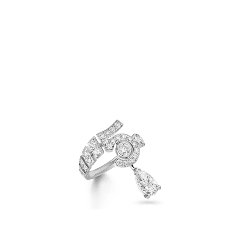Replicate N°5 Drop White Gold Ring(1:1 replica) - Original Replica Club