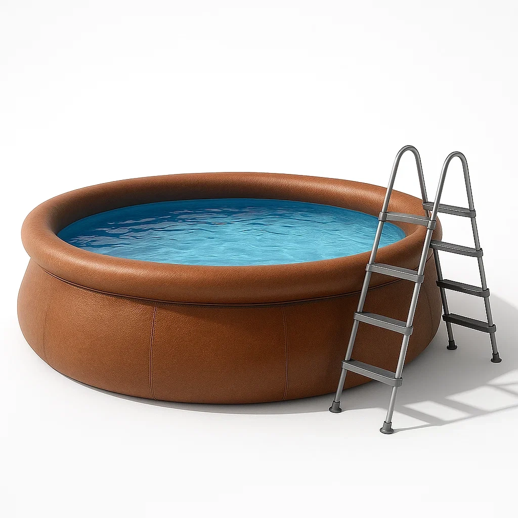 Piscina desmontable 396x100 cm con depuradora color marrón qxMOdmLy33LK