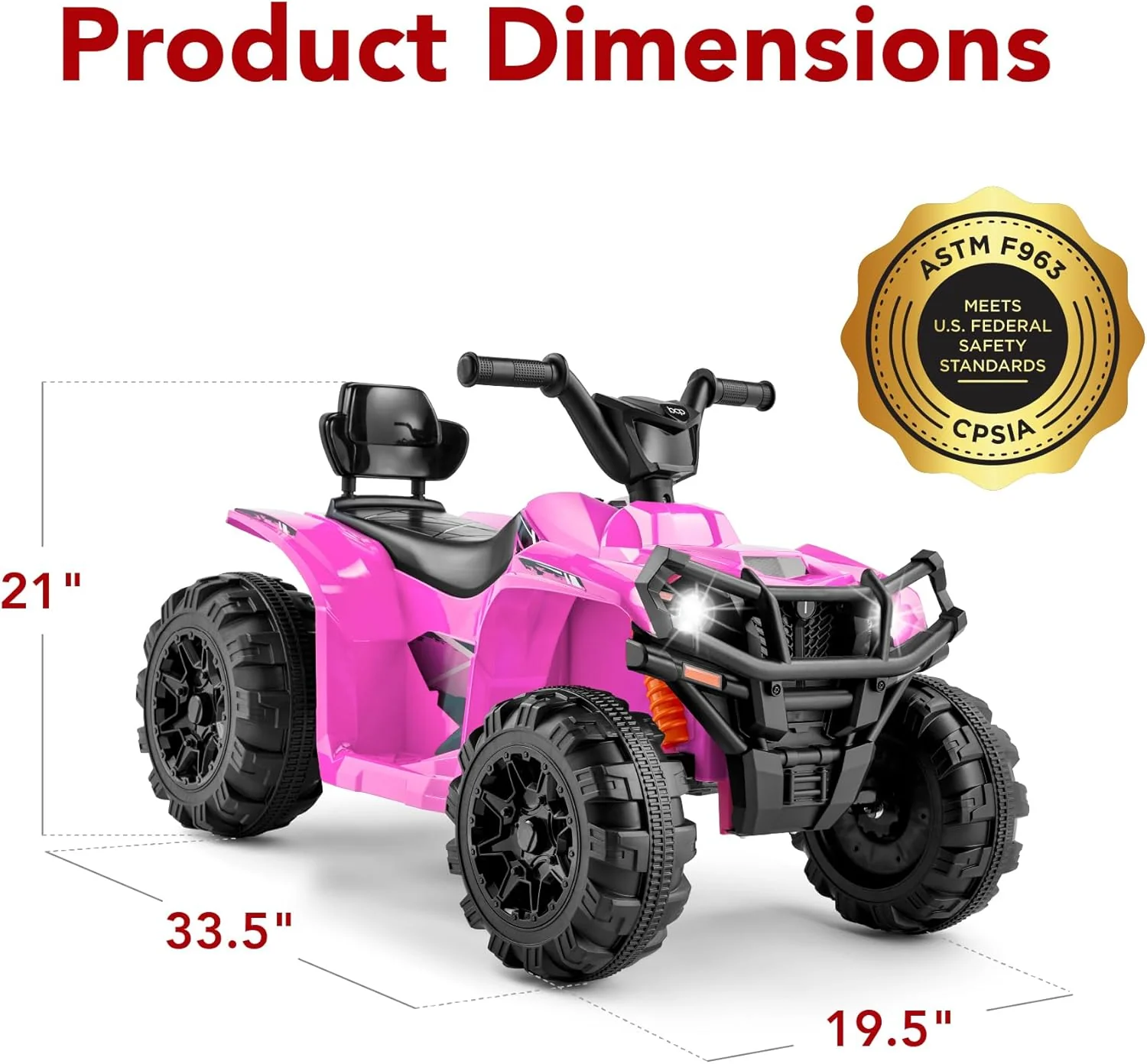 Best Choice Products 12V Kids Ride-On Electric ATV, 4-Wheeler Quad Car Toy w/Bluetooth Audio, 2.4mph Max Speed, Treaded Tires, LED Headlights, Radio