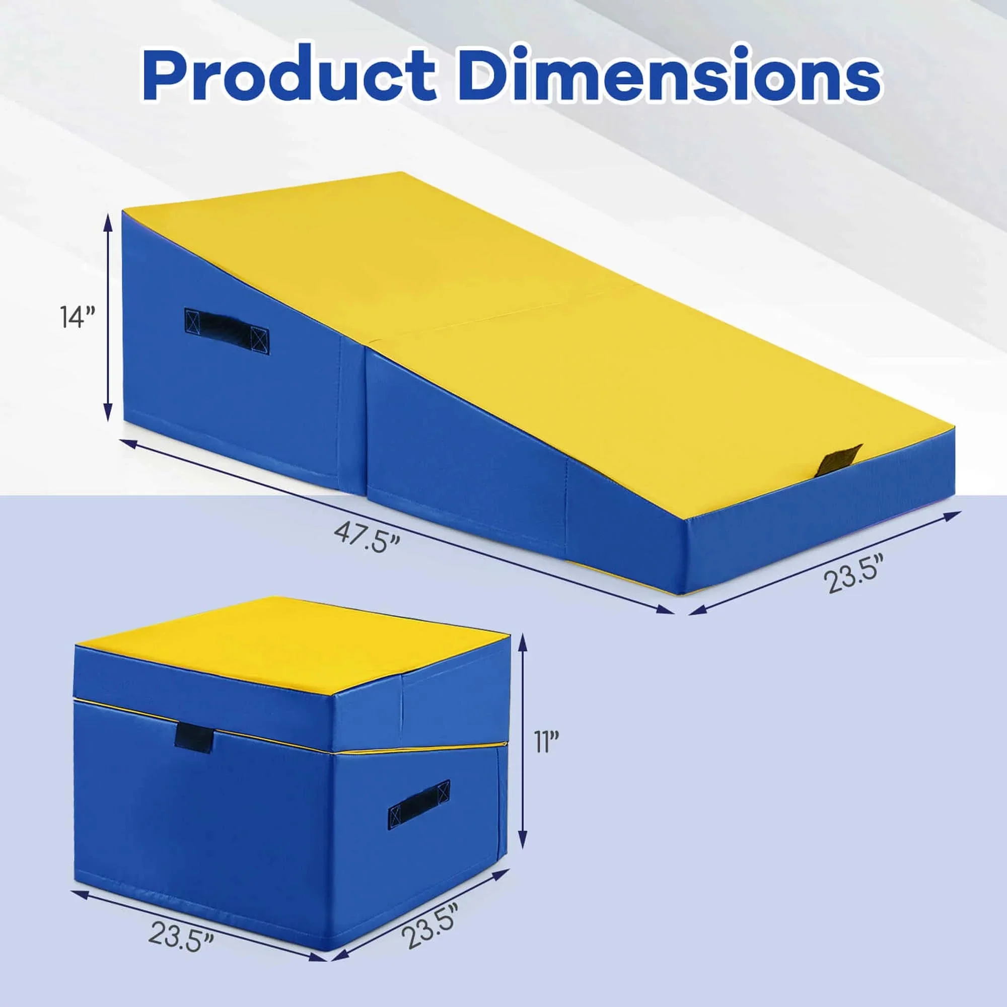 Costway Folding Gymnastics Incline Mat, 48 x 24 x 14 in - Image 13 Costway Folding Gymnastics Incline Mat, 48 x 24 x 14 in - Image 13