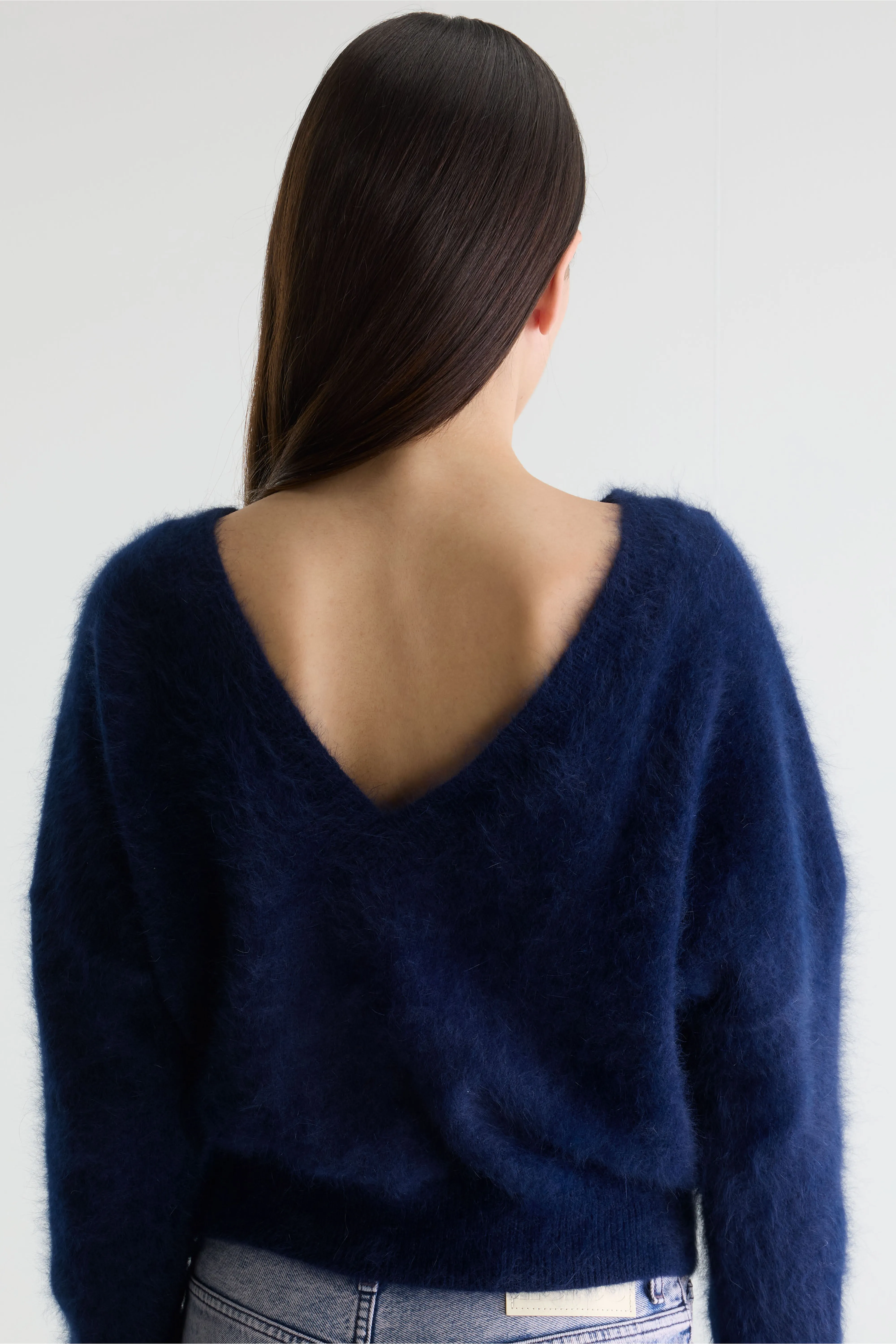 Bellerose Datev angora-blend navy blue sweater (252 / W / NAVY)