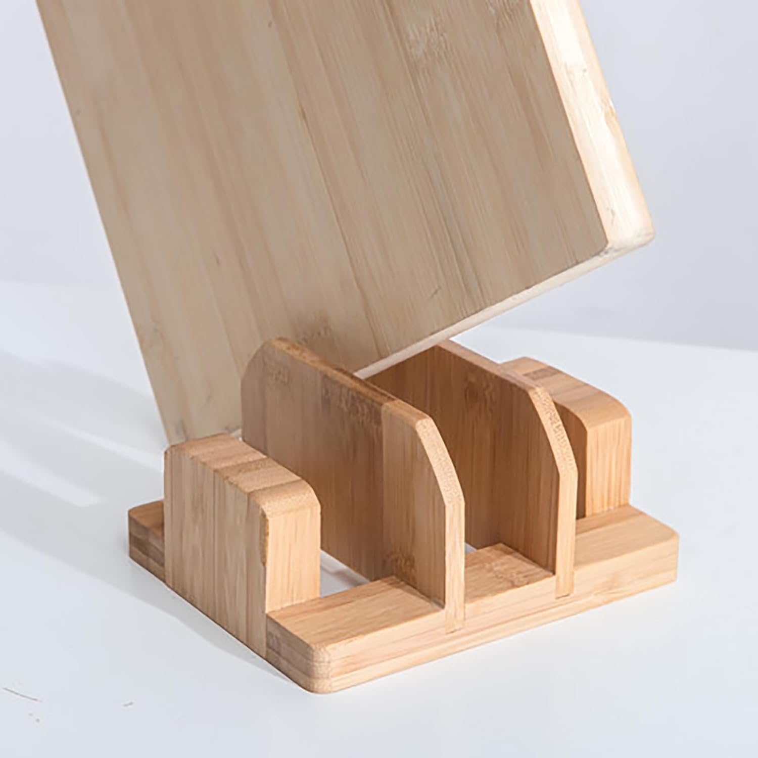 Kunovo Bamboo Pot Lid Holder,Cutting Board Organizer,Baking Sheet/Pan Organizer Rack for Cabinet (GGJ-A)