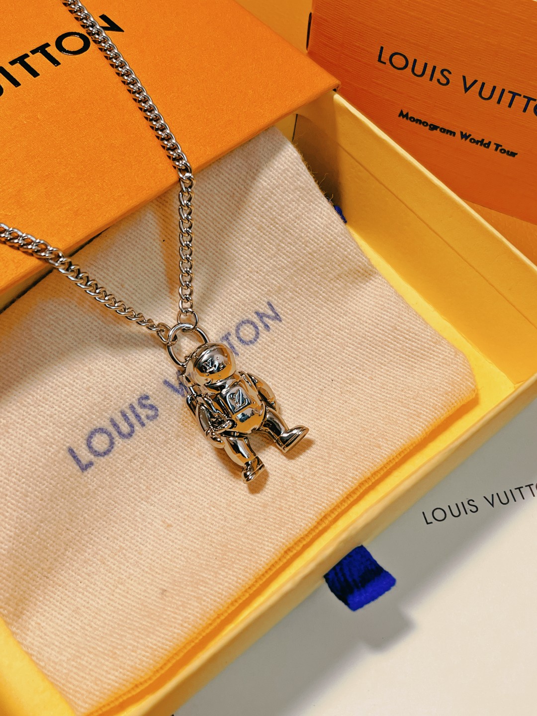Louis Vuitton LV Galaxy Astronaut Necklace - Original Replica Club