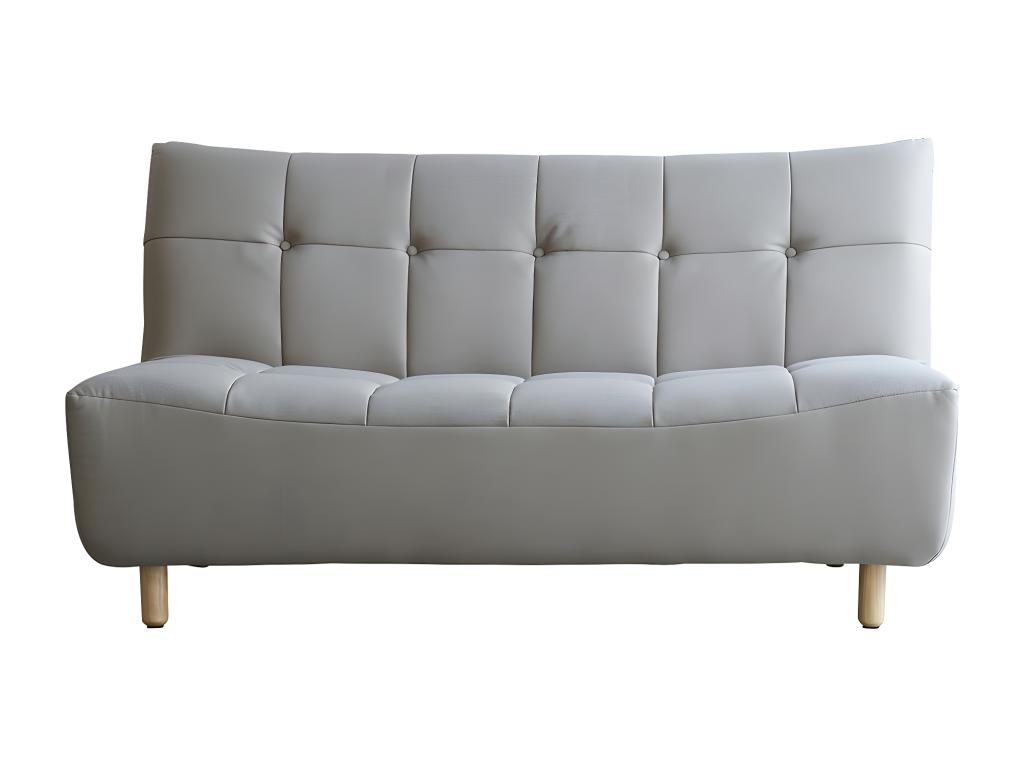 Sofá de 2 plazas de tela beige
