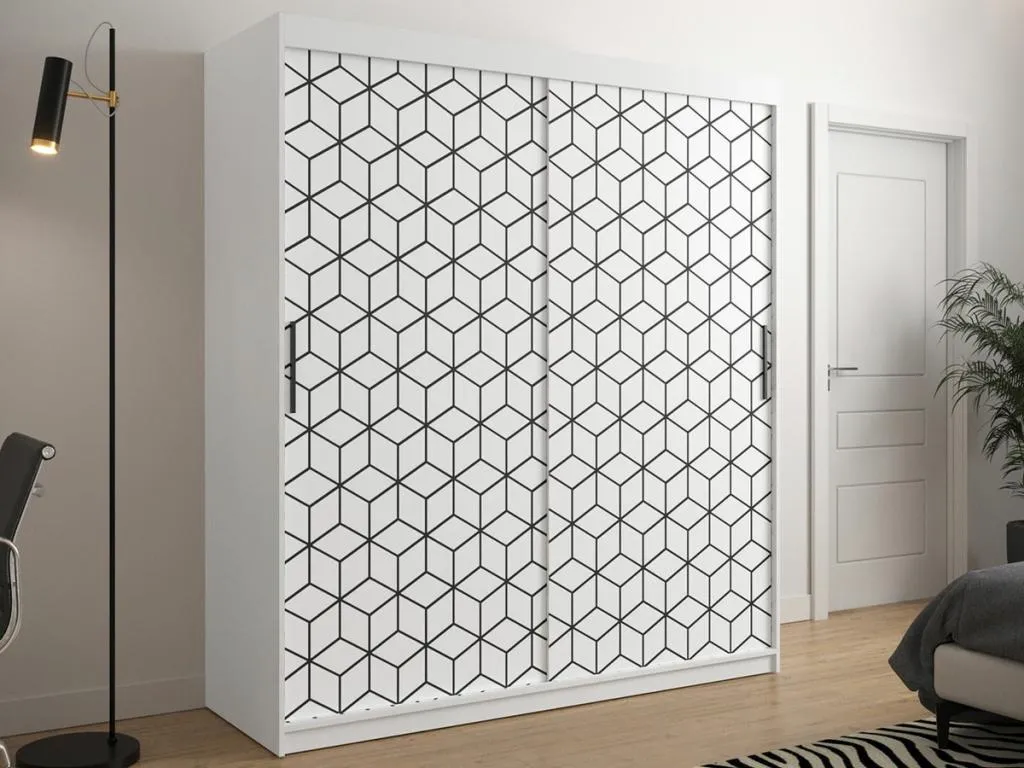 Armario Hogarve 283 Blanco 200x180x62cm Puertas de armario - Correderas 63855axdy