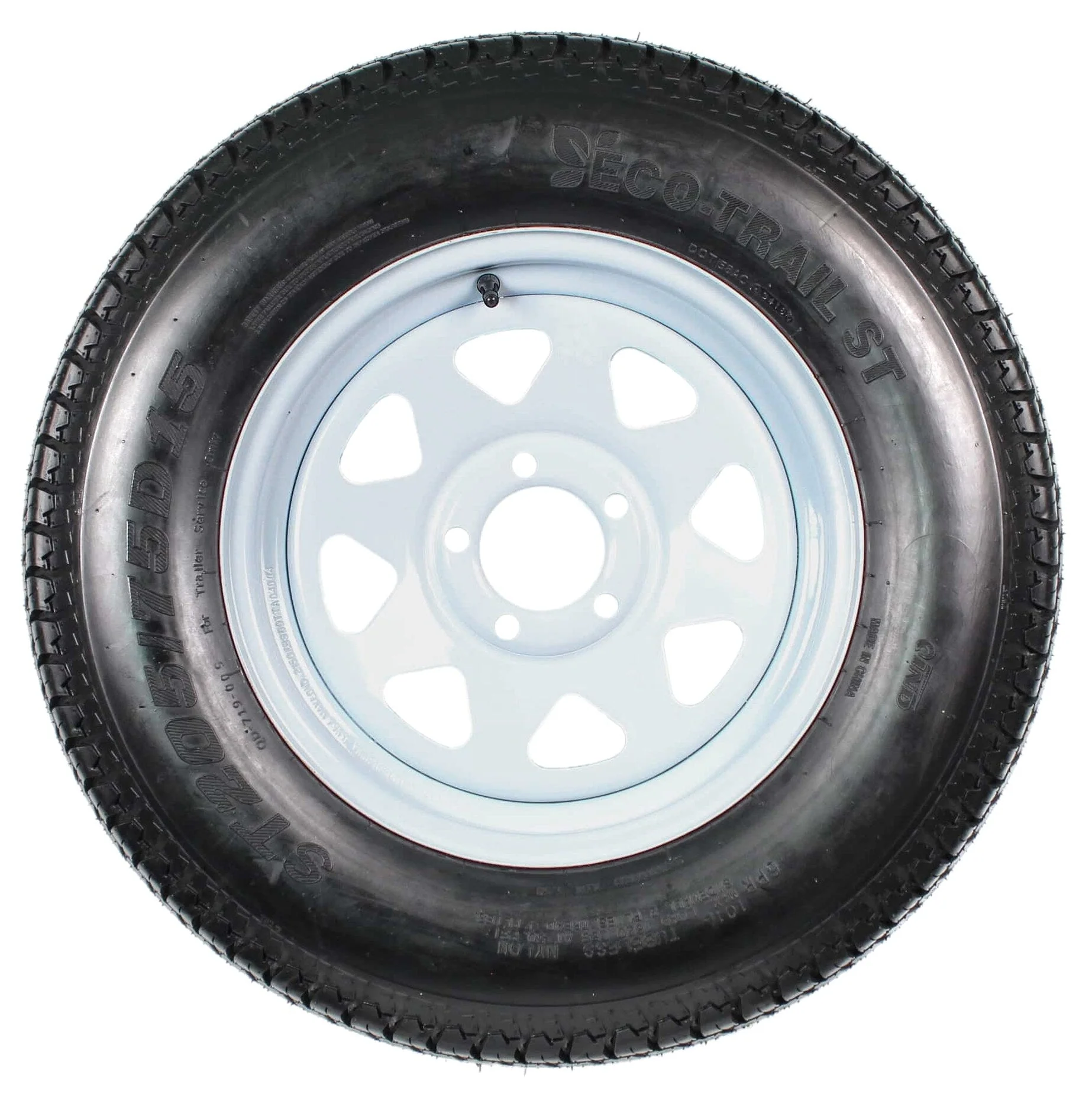Trailer Tires On Rims ST205/75D15 Load Range C 5 Hole White Spoke - 2-Pack - Image 8 Trailer Tires On Rims ST205/75D15 Load Range C 5 Hole White Spoke - 2-Pack - Image 8