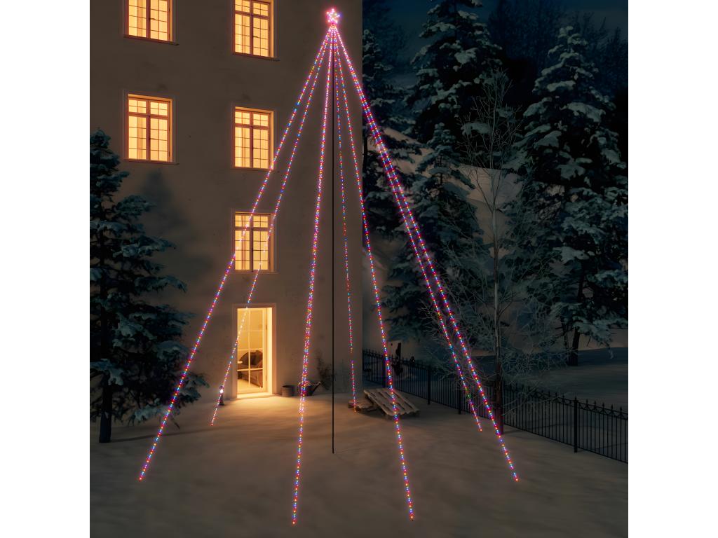 Luces para árboles de Navidad Interior/Exterior 1300 LED de colores 8 m