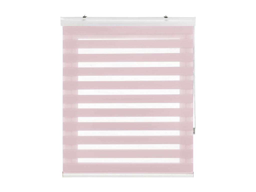 Hogarlujo | Estor Enrollable NOCHE y DIA | 125 x 255 cm (Ancho por Alto) Tamaño de Tela 122 x 250 cm | Modelo SANSA Color Rosa