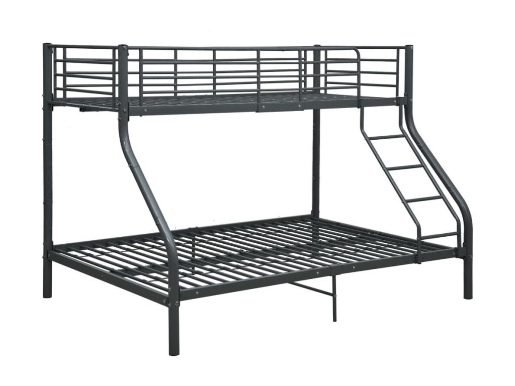 Estructura de litera de Decopractico negro 140x200 cm/90x200 cm FWPJ95318