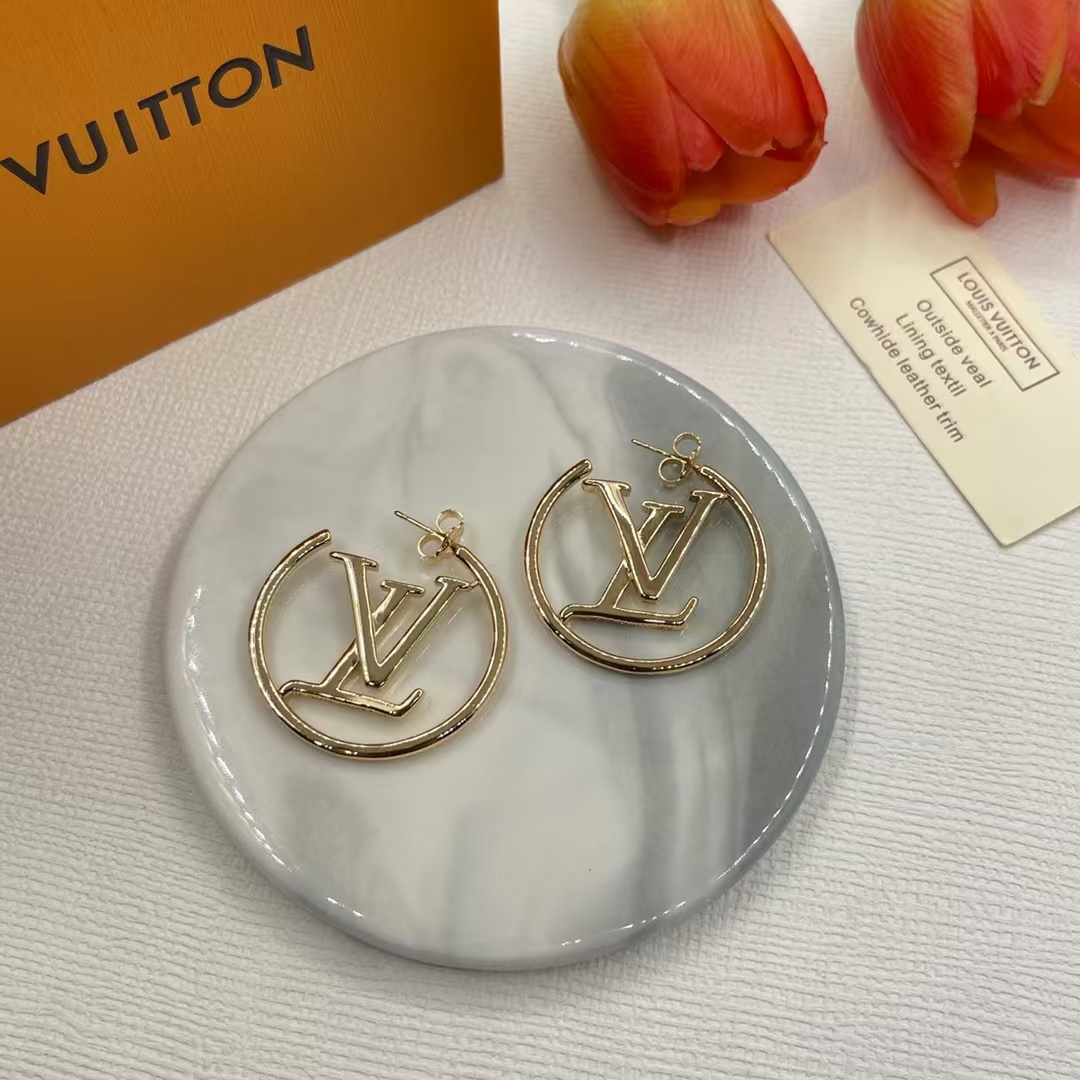 Louis Vuitton Circle LV Letter Earrings - Original Replica Club