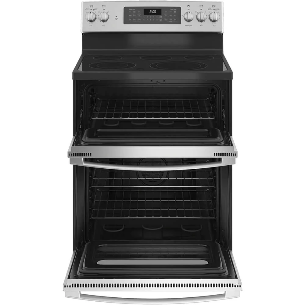 GE? 30" Free-Standing Electric Double Oven Convection Range - Image 2