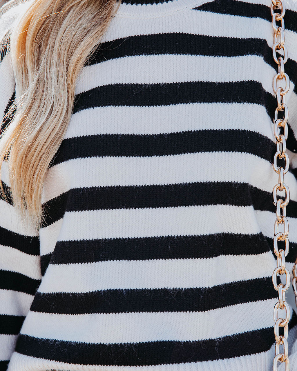 Don't Mind Me Striped Knit Sweater - Se7enfashion