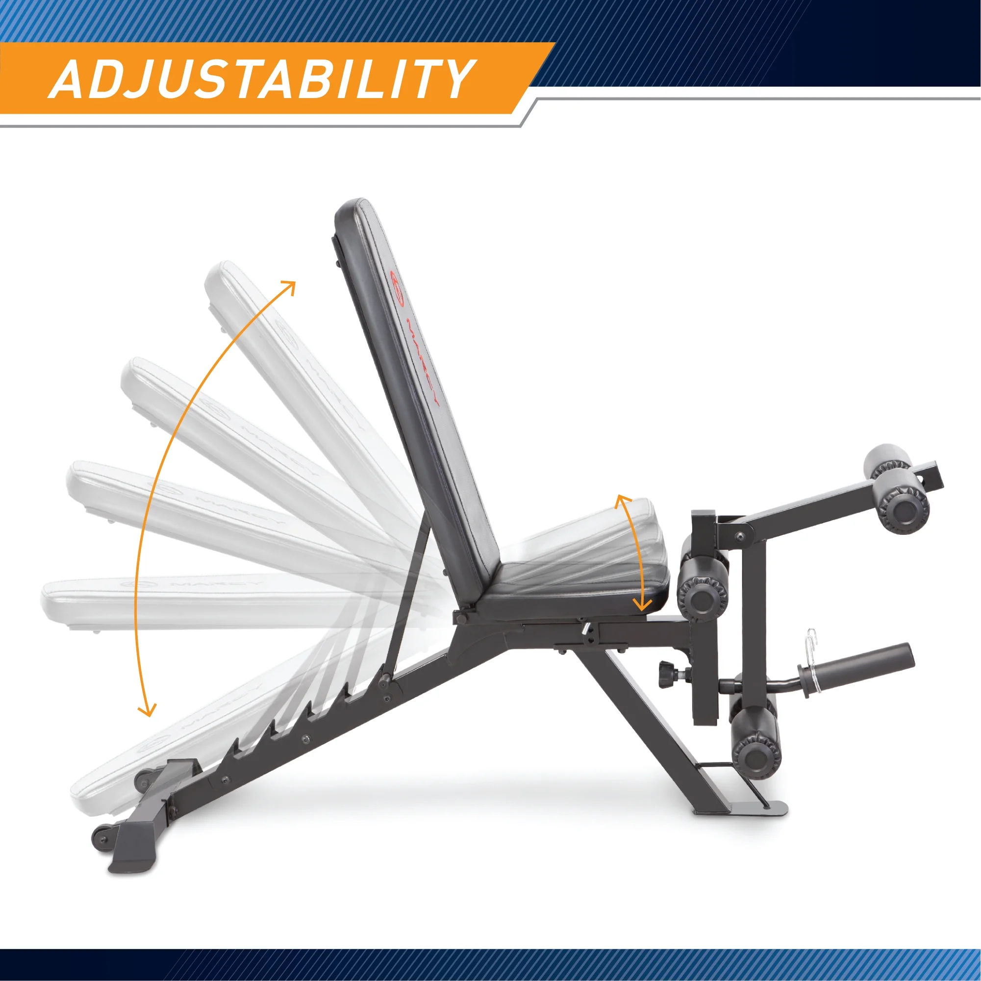 Marcy Multipurpose Adjustable Utility Slant Board Bench SB-350 Max Weight 600lb - Image 3