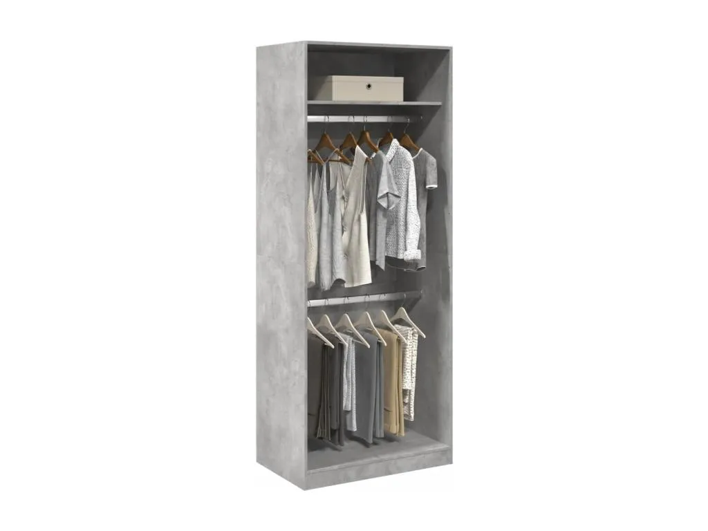 Armario de Luxmbls de ingeniería gris hormigón 80x50x200 cm 04435EMKS