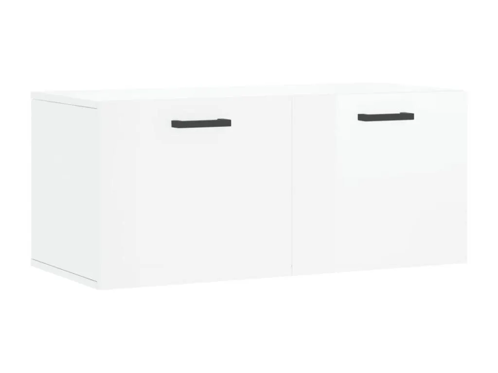 Hogarmini Armario de pared Hogarmini ingeniería blanco brillo 80x36.5x35 cm lpdl97674