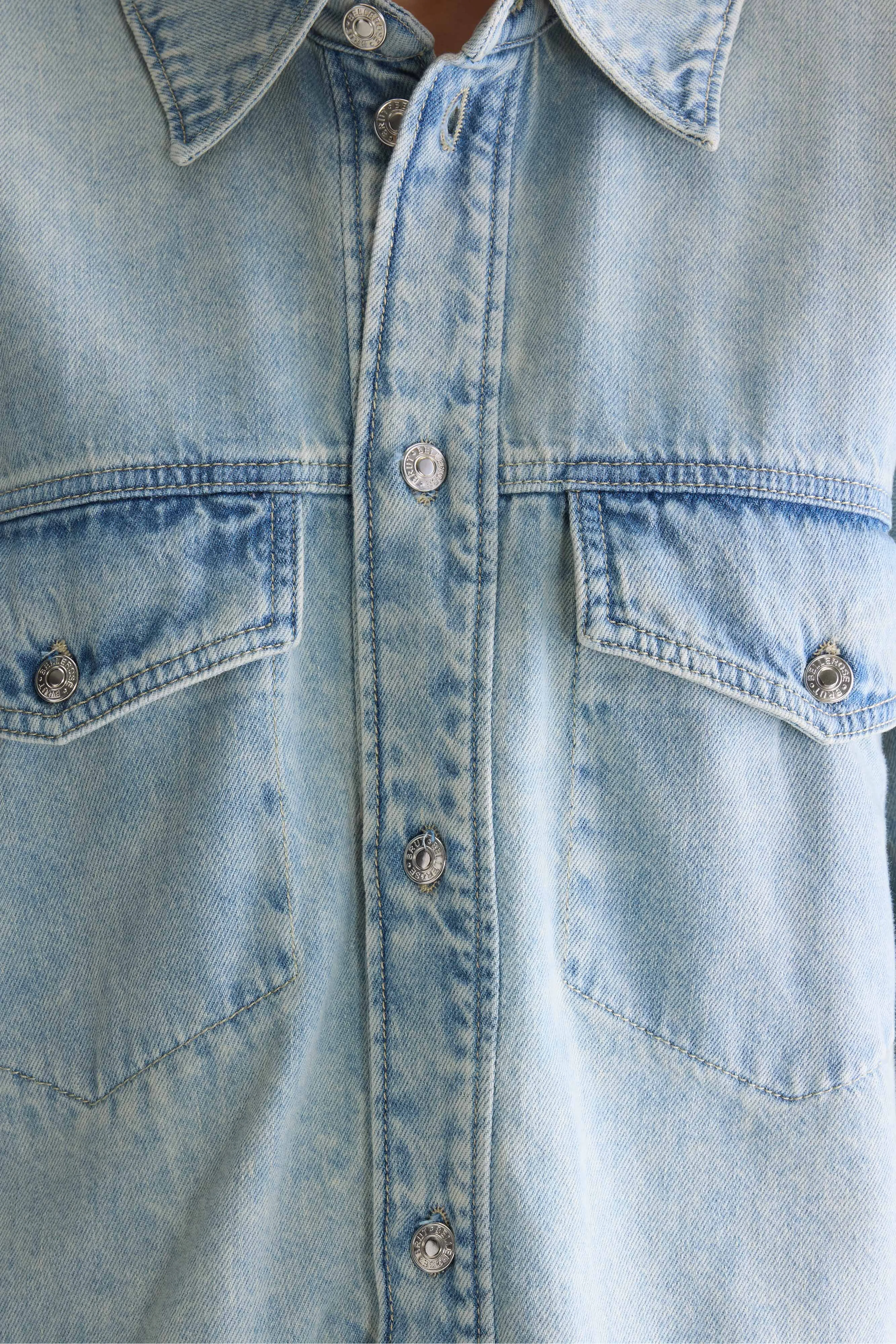 Bellerose Pery denim overshirt (261 / W / LT BLUE BLEACH)