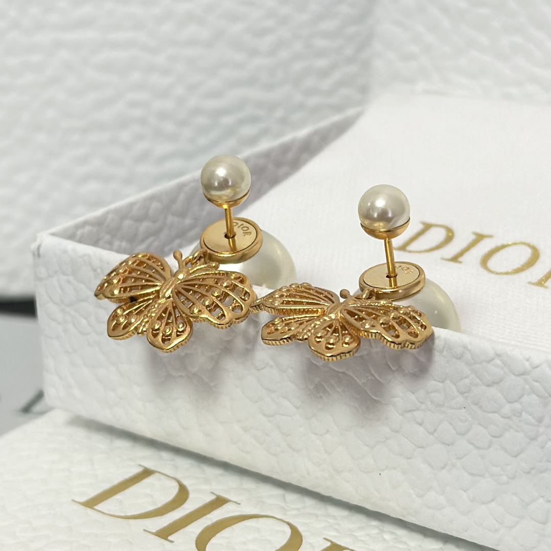 Dior Butterfly Dangle Earrings - Original Replica Club