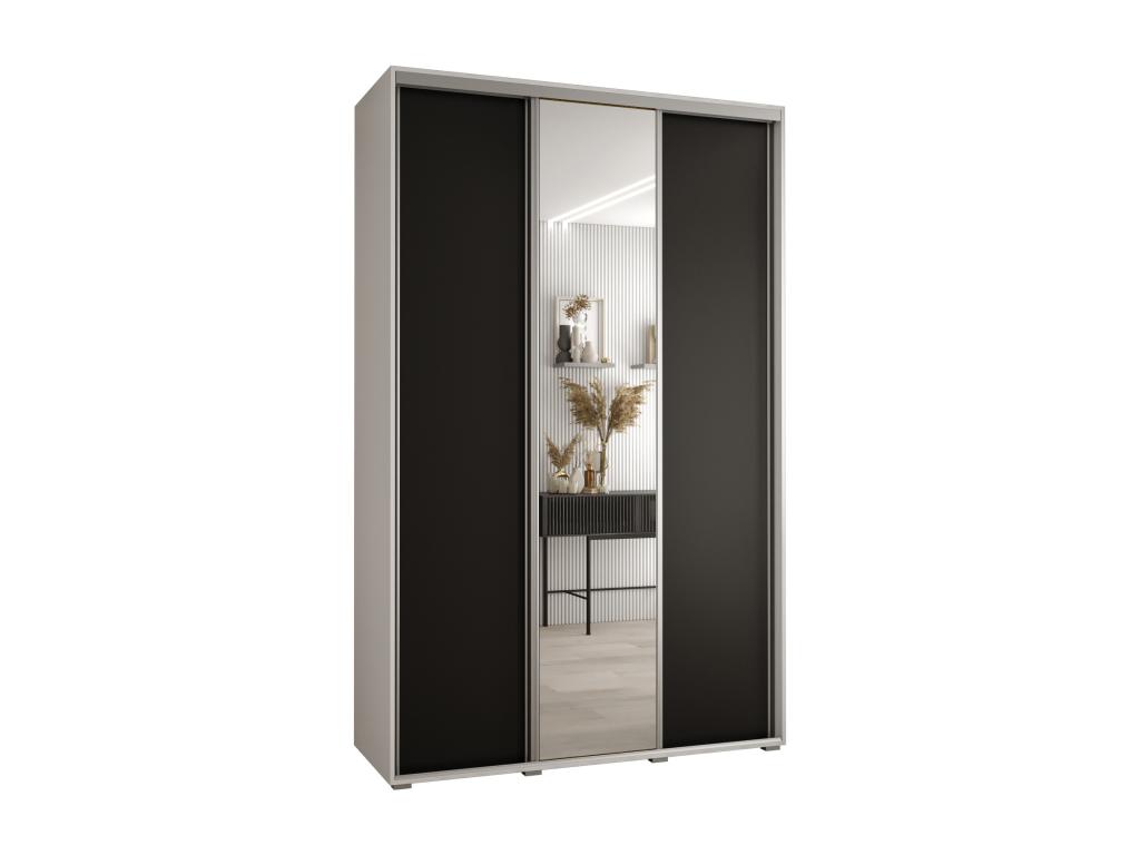 ARMARIO Abodeia 3 DE PUERTAS CORREDERAS 235 - 2/150/45 3 puertas Blanco/Negro/Plata