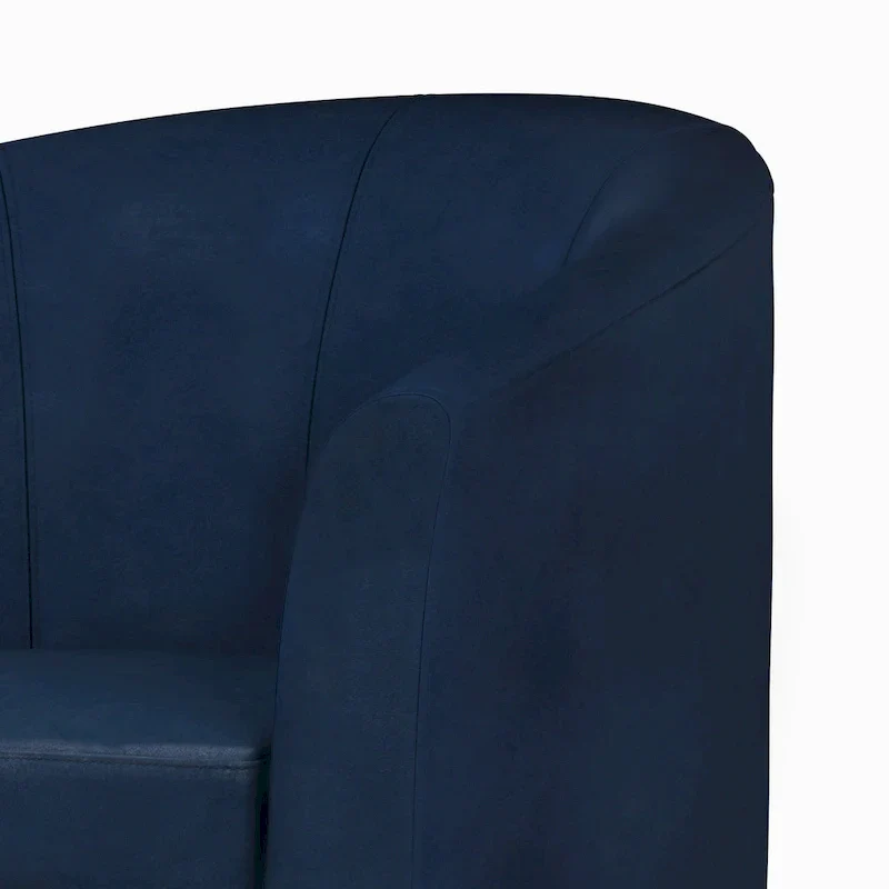 Modern Tub Accent Chair with Upholstered Seat and Wooden Legs