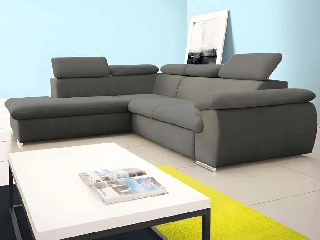 Sofá cama rinconero de tela Patriciabaezcasa - Ángulo izquierdo - Gris Patriciabaezcasa
