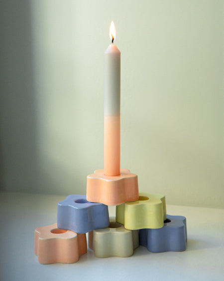 Seia Stabkerze 2er-Set peach sand