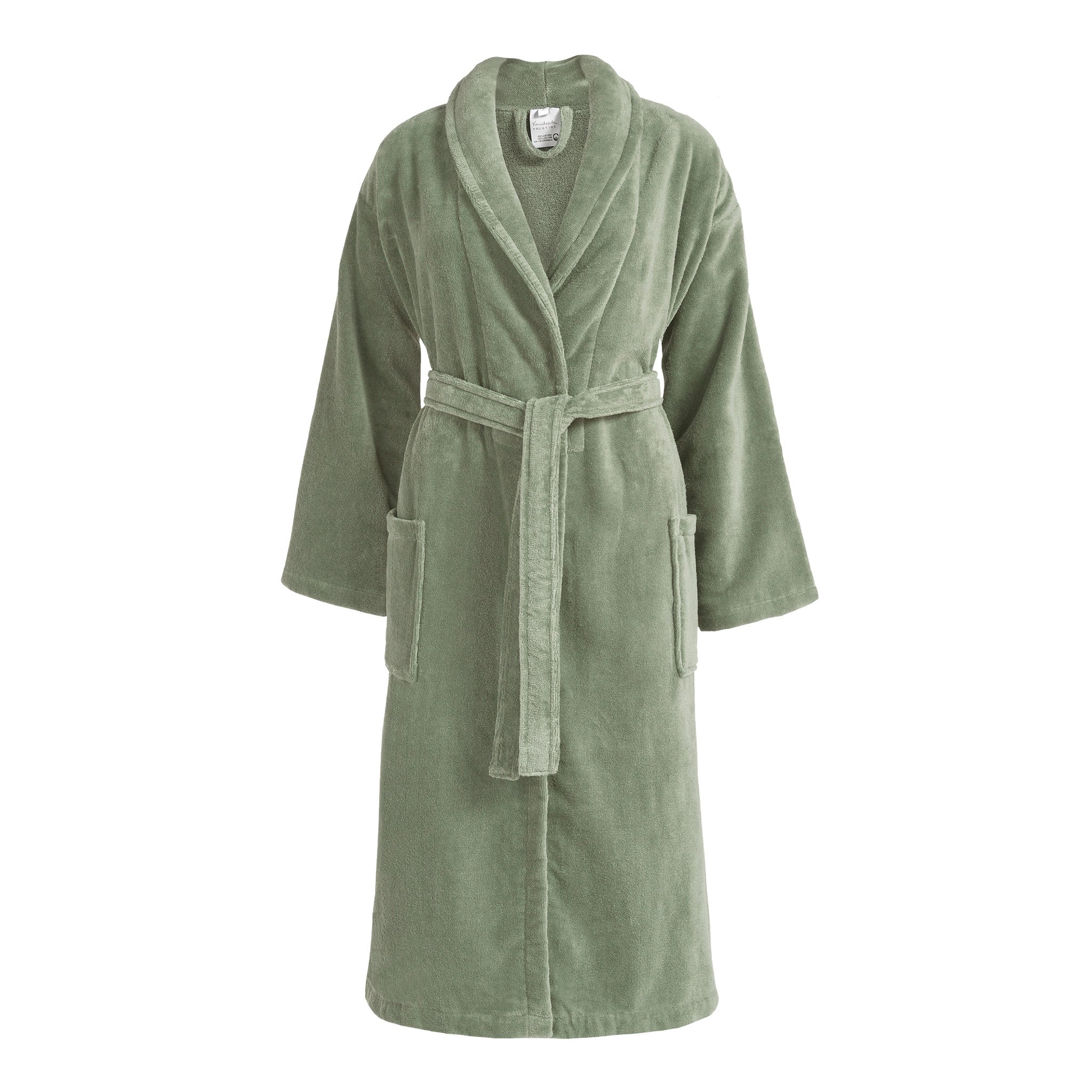 Prestige Badjas Smoke Green   M   Groen   Katoen