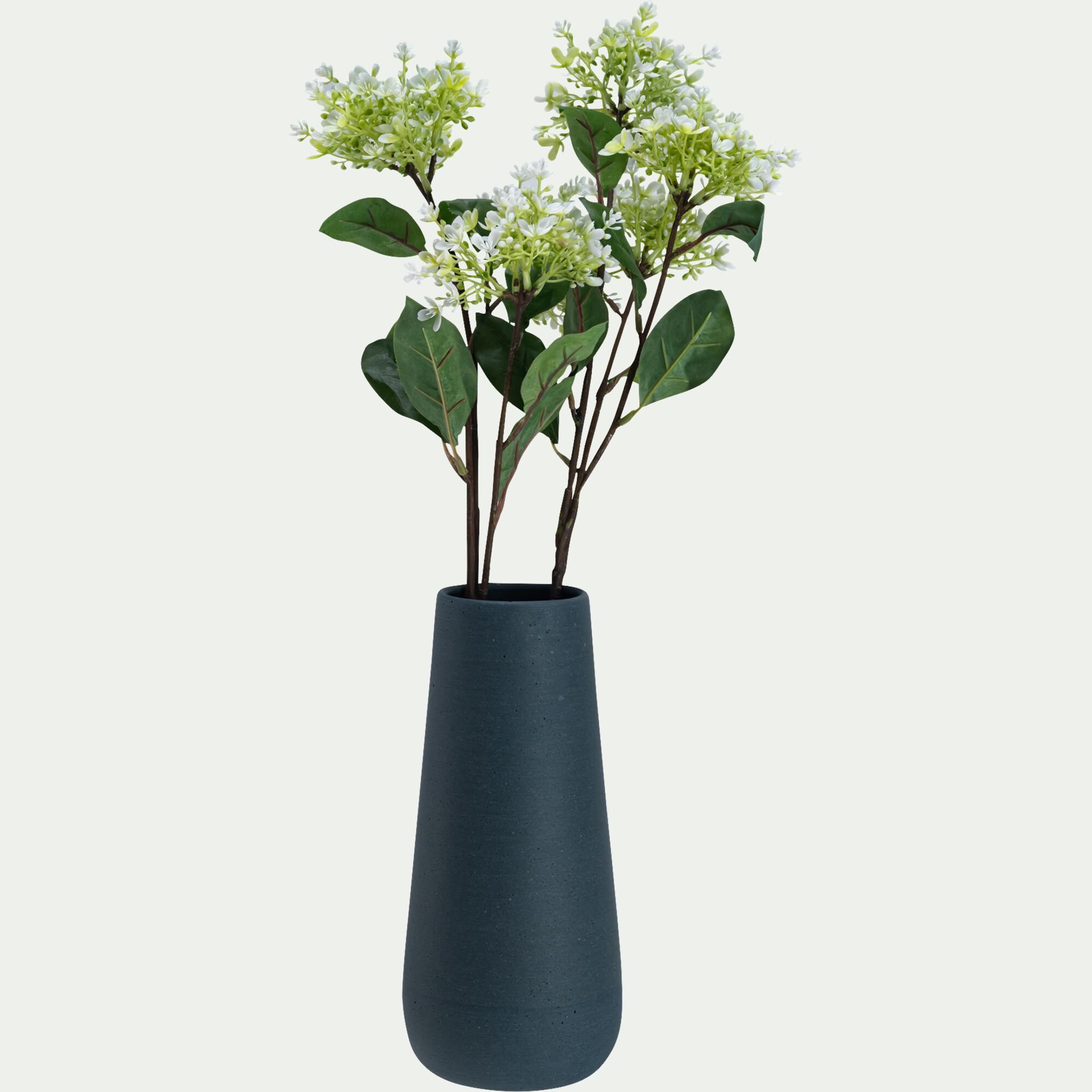 PERLI - Vase classique en polystone H27,5cm - bleu