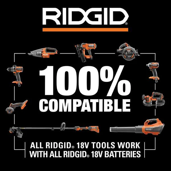 18V Cordless 8-Tool Combo Kit with (3) Batteries, Charger, and Bag with 18V High Torque Impact Wrench - Image 10