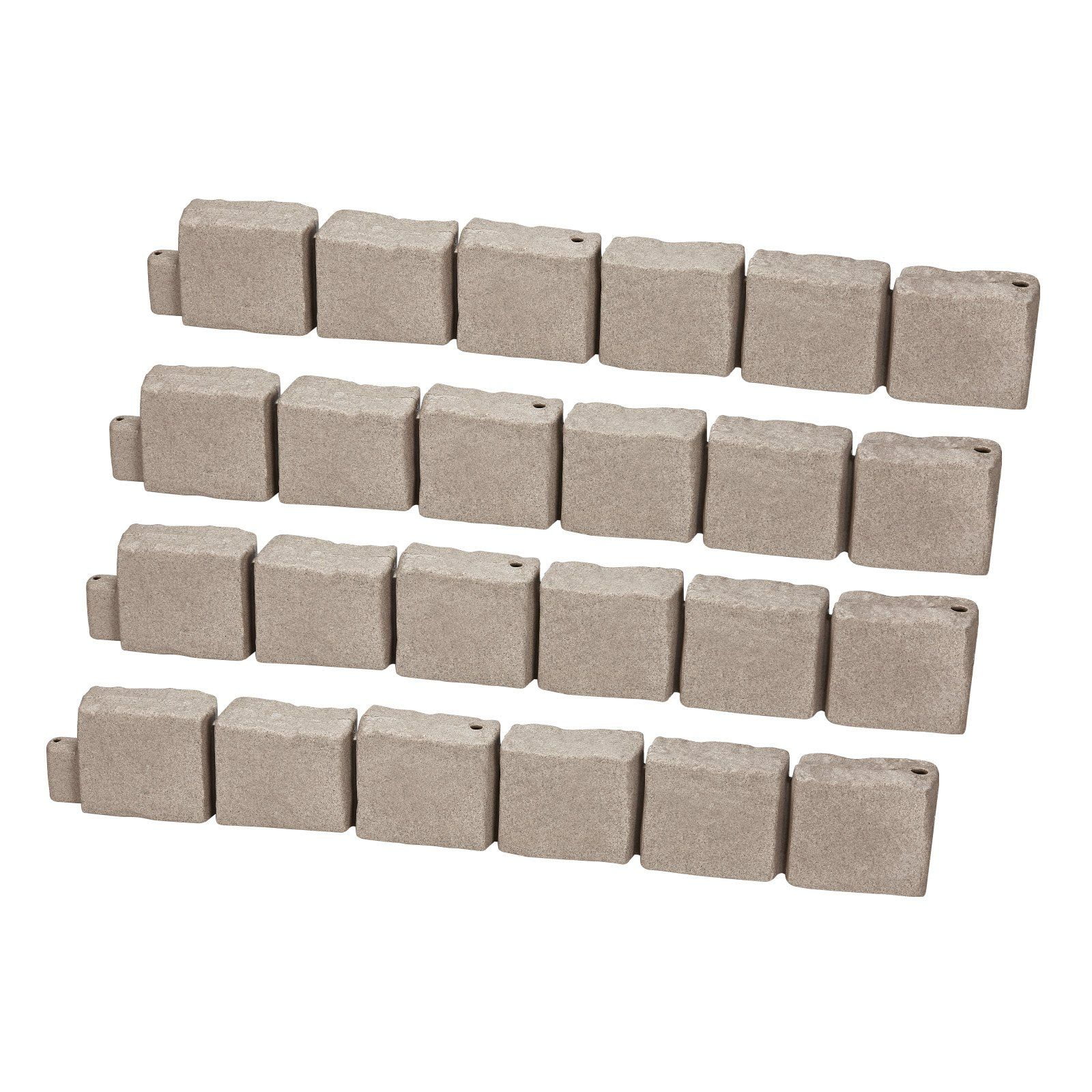 Fake Stone Landscape Edging 46.8x3.9 in Lawn Edging Border Fade - Resistant No Dig