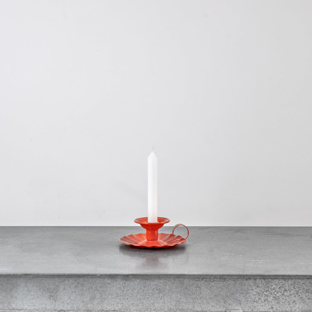 Bougeoir en aluminum - Orange