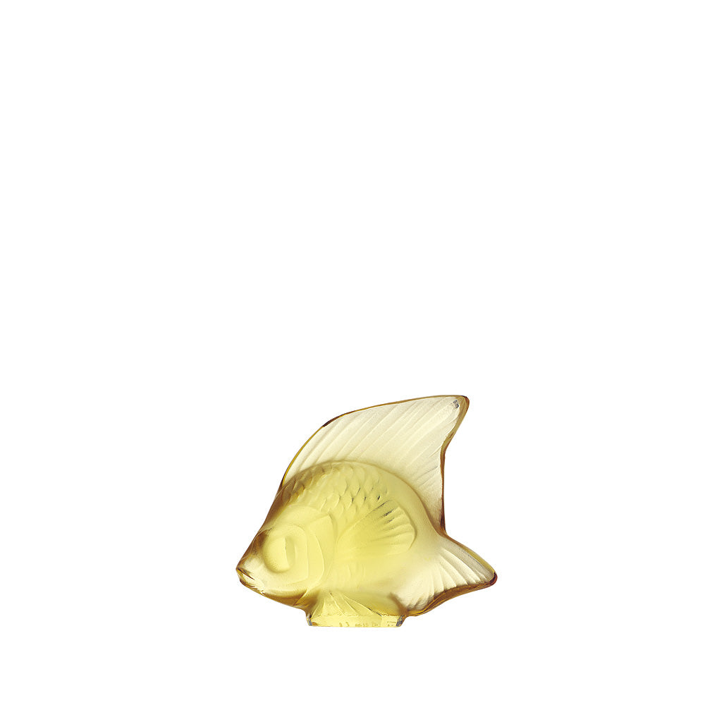 SCULPTURE POISSON - CRISTAL OR JAUNE