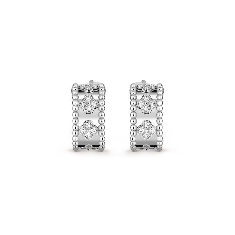 Replicate Perlée clovers hoop earrings(1:1 replica) - Original Replica Club