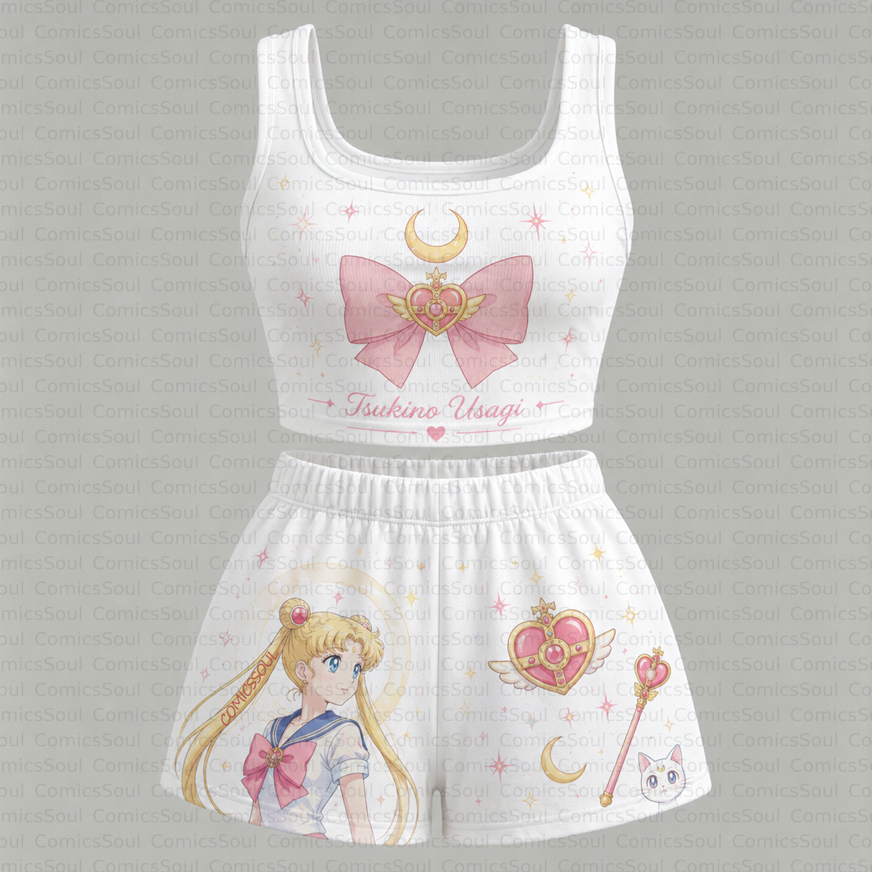 Sailor Moon Vest and shorts Two-Piece Set