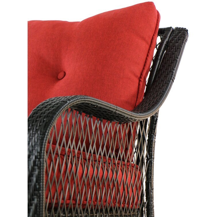 💥Clearance Sale🔥5-Piece Steel Patio Fire Pit Conversation Set with Navy Blue Cushions, Swivel Gliders and Square Fire Pit Table