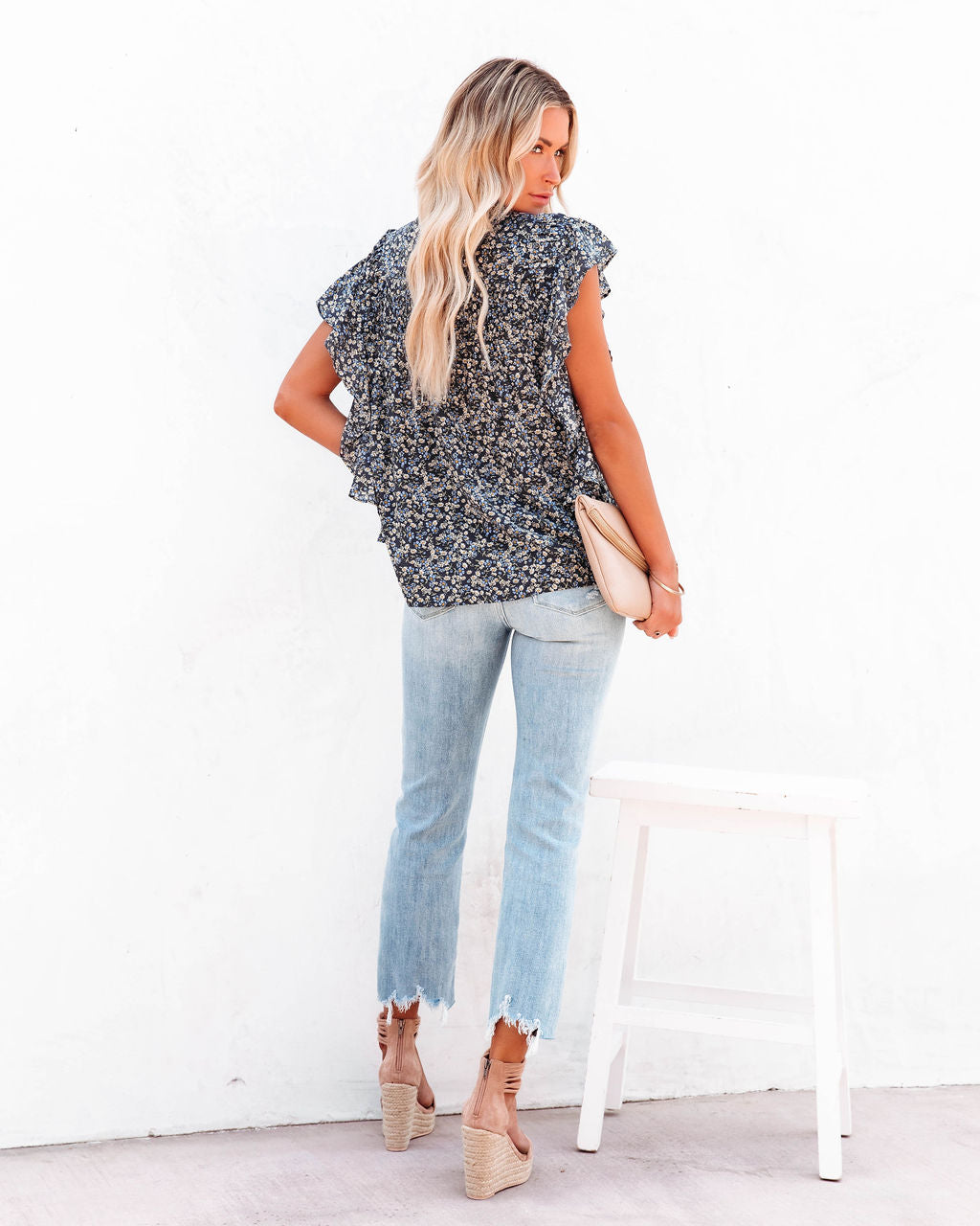Daisy Etta Floral Ruffle Top - SALE - Se7enfashion