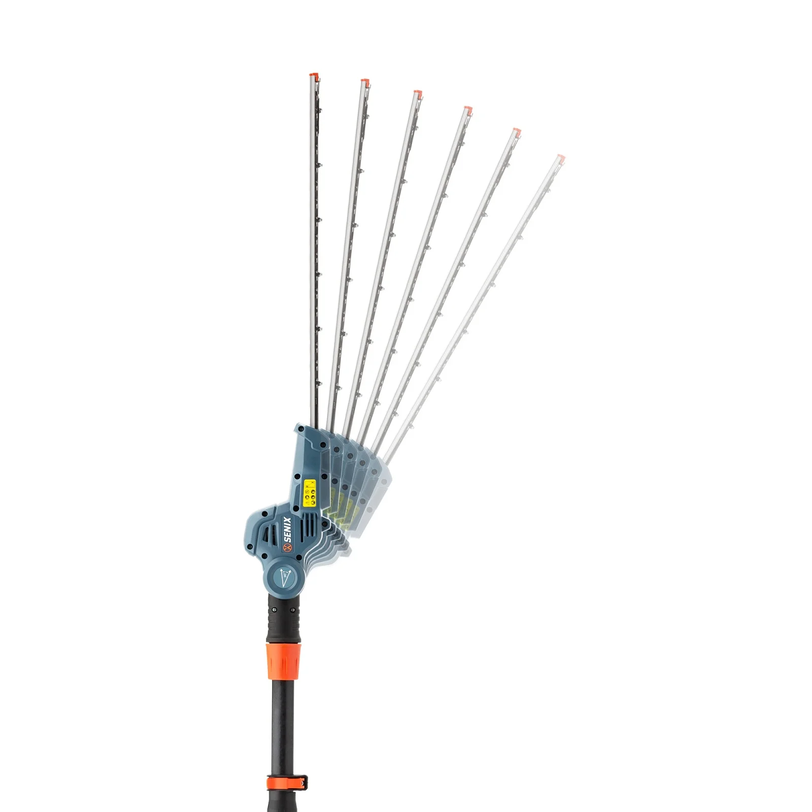 SENIX 20 Volt Max* Cordless Pole Hedge Trimmer 18-Inch Cutting / 21-inch Blade Length with Adjustable Head & Telescoping Shaft, Battery & Charger included, HTPX2-M - Image 11