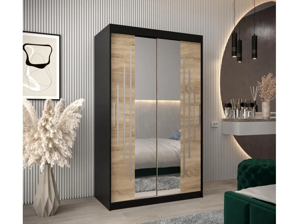 ARMARIO Micasacool 1 DE PUERTAS CORREDERAS 200/120/62 2 puertas (negro/Micasacool)