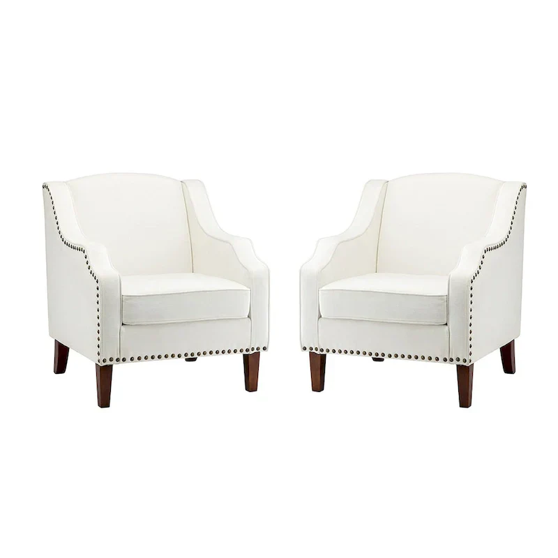 Set of 2 Lucretius Armchairs with Nailhead Trim by HULALA HOME