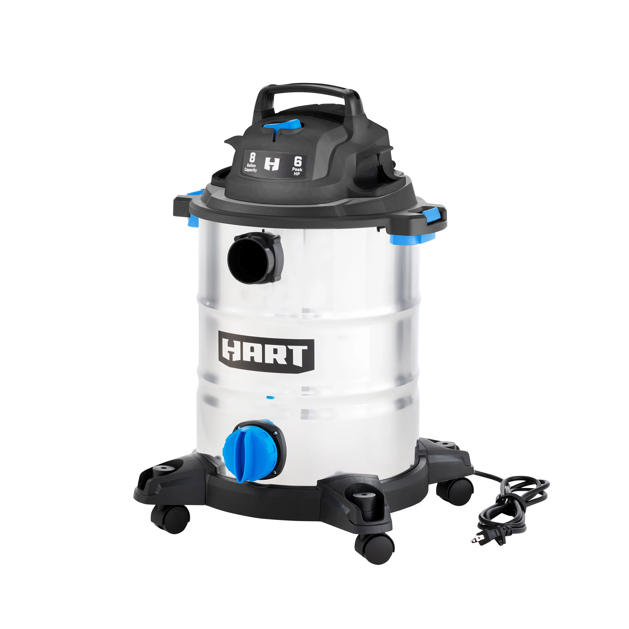 HART 8 Gallon 6 Peak HP Stainless Steel Wet/Dry Vacuum, VOC812SF 3703 - Image 3
